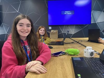 Girls enjoying their time at Code Clock Summer School of Programming